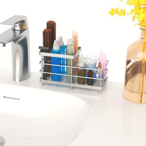 WHALCHI 6 Slots Rustproof Metal Toothbrush Holder Silver