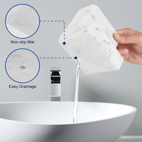 SZYRL Toothbrush Holder with 3 Compartment Storage