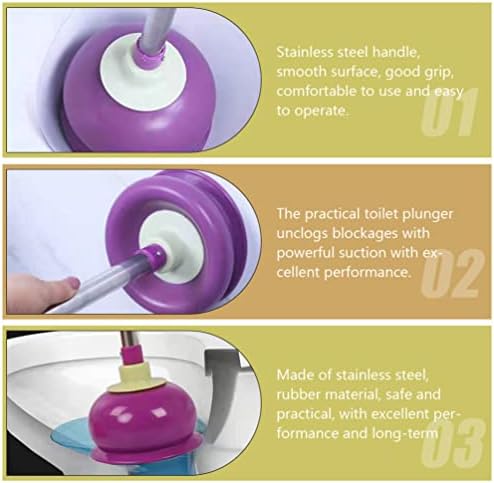 Angoily Purple Toilet Plunger with Handle