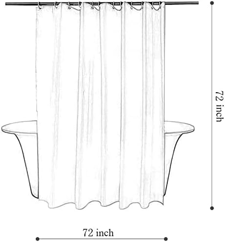 Tititex Grey Leaves Faux Linen Shower Curtain Set 72x72 with Hooks 1