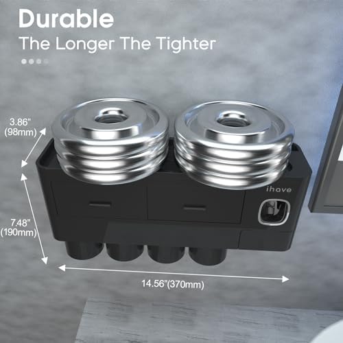 iHave Wall Mounted Toothbrush Holder with Dispenser