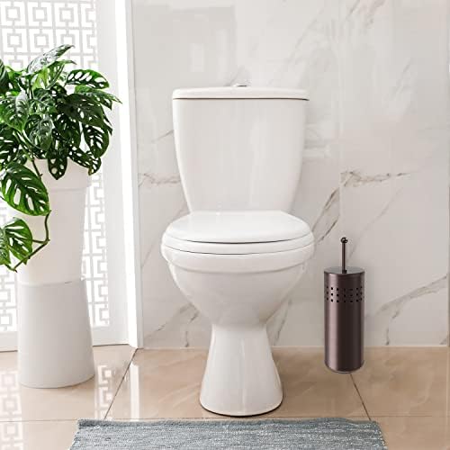 Blue Donuts Toilet Plunger with Holder - Quick Dry Bronze