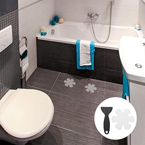 1set Non-Slip Floor Stickers Flower Design Transparent Peva Decals