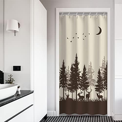 RosieLily Rustic Wildlife Shower Curtain Set with Hooks