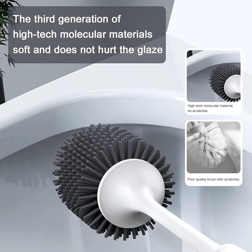 Lefree 2 Pack Toilet Brush Set with Ventilated Holder
