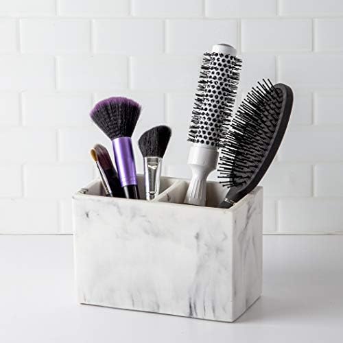 BINO Multi-Purpose 2 Compartment Organizer - Marble Style for Bathroom and Vanity