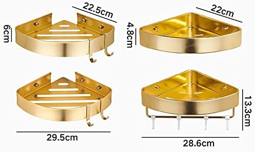 BAHELS Shower Caddy with Hooks Golden Triangle 1 Layer