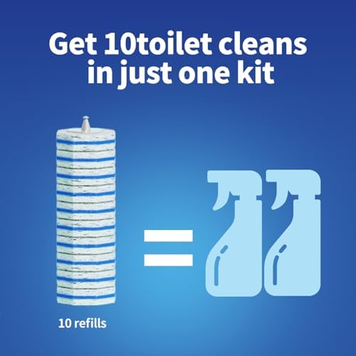 Hohoky 60pc Toilet Brush Refills 6 Groups of 10 Compatible with All Systems