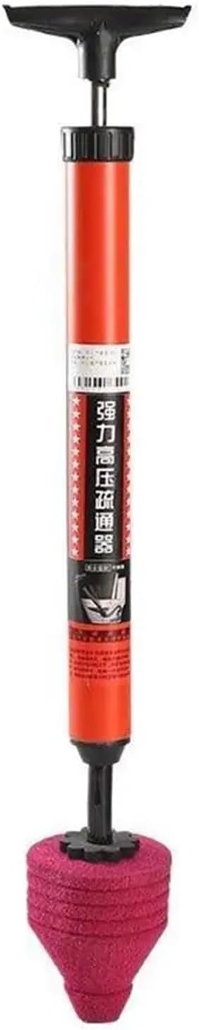 High Pressure Toilet Clog Remover with Durable Plunger Head