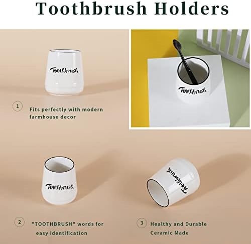 LEETOYI Porcelain Toothbrush Holder White 1