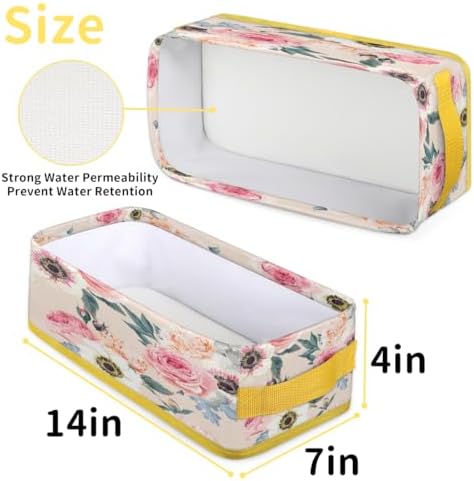 Vomwwlix Flower Peony Toilet Paper Basket Decor