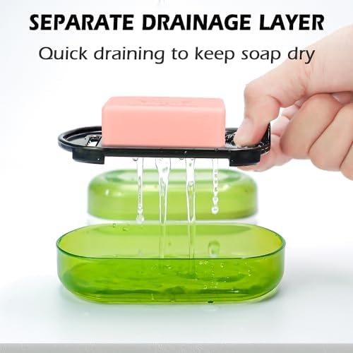 Travel Soap Case with Lid - 3-Layer Design Leak-Proof Portable