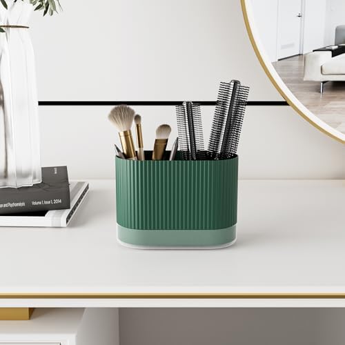 Green Kids Toothbrush Holder with Drainage and Drip Tray