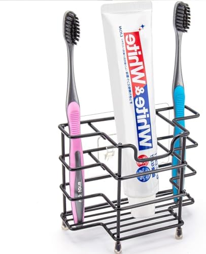 Wbbog Stainless Steel Toothbrush Holder with 3 Slots and Toothpaste Stand