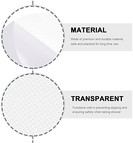 1set Non-Slip Floor Stickers Flower Design Transparent Peva Decals