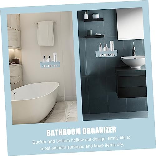 Amosfun Adhesive Shower Caddy with Dry Storage