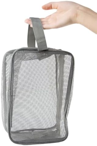 Ainiveiya 1PC Portable Mesh Shower Bag for Travel