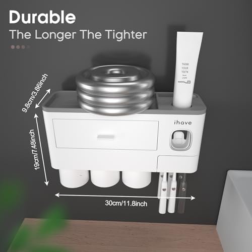 iHave Wall Mounted Toothbrush Holder with Dispenser 1