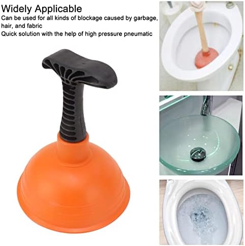 Eujgoov Mini Drain Plunger - Slip Proof Handle High Pressure Pneumatic Multipurpose 1