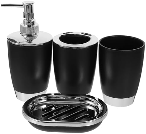 BRIGHTFUFU Pcs Set Toothbrush Holder Cups Bath Accessories Bundle Lotion Dispenser