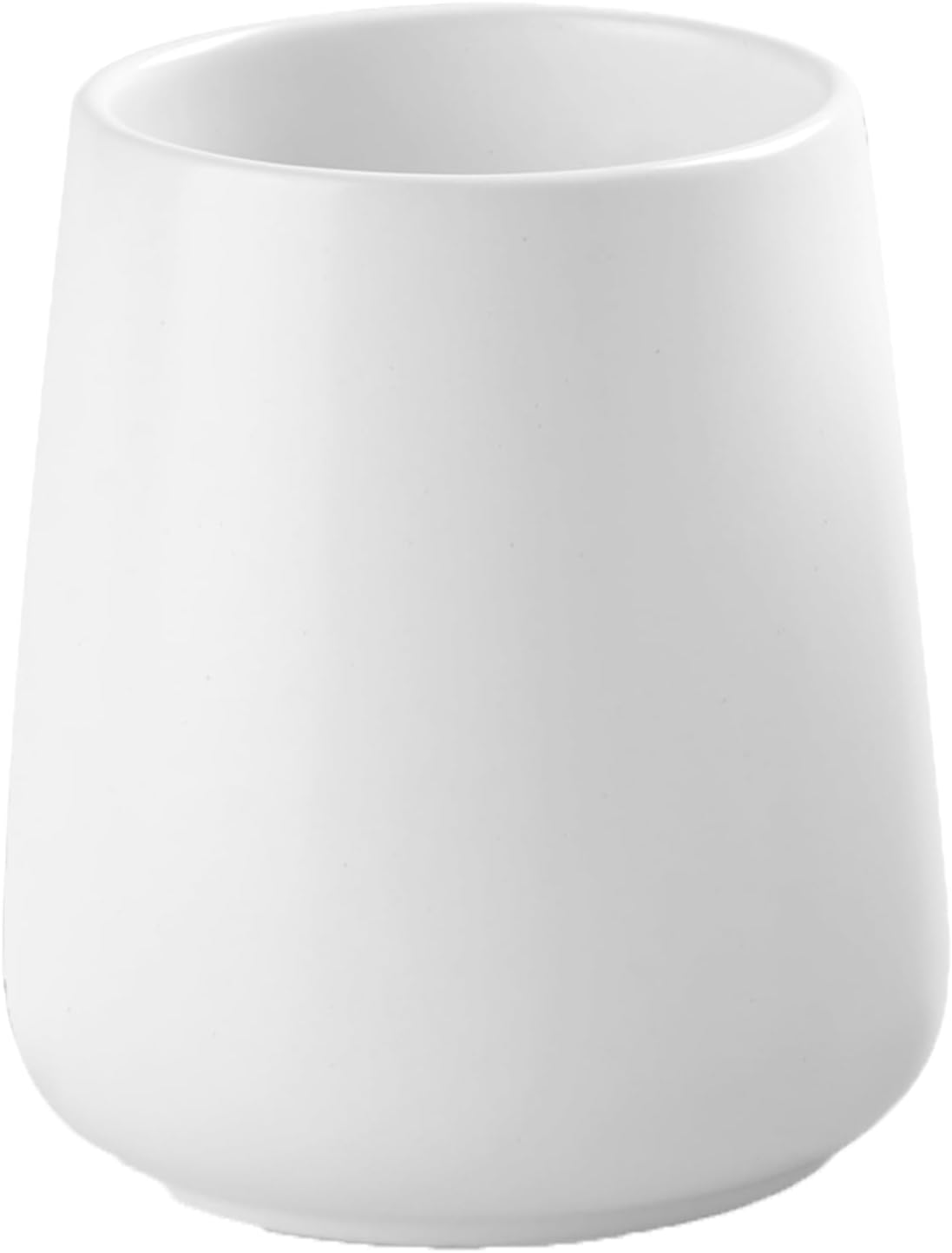 Eyrozia White Ceramic Toothbrush Holder for Bathroom