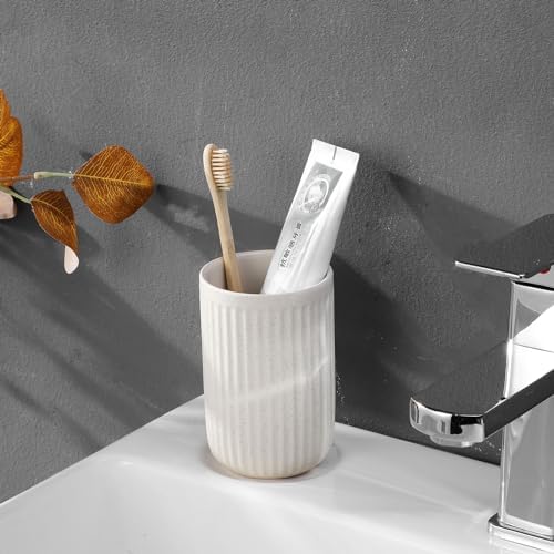 Sturdy Ceramic Toothbrush Holder - 1Pcs Reusable Bathroom Cup