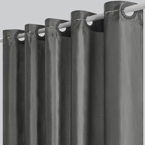 Furlinic No Hook Shower Curtain Dark Grey 72x72 Inch