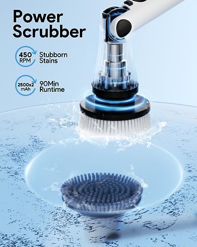 Leebein Electric Spin Scrubber with 8 Brush Heads 1