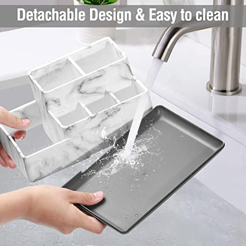 7CDXD Multi-Compartment Toothbrush Holder Organizer