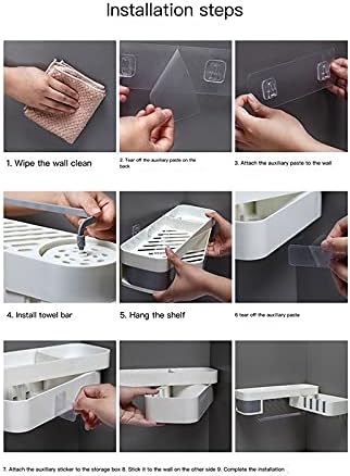 TYZK 180 Degree Rotatable Corner Shower Shelf