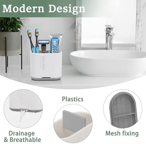 Chintu Toothbrush and Toothpaste Holder with Divider