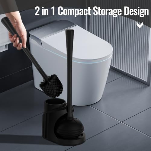Lanburch 2 in 1 Toilet Brush and Plunger Set