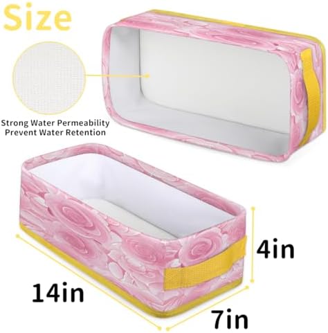 Valentines Day Roses Toilet Paper Storage Basket with Handle