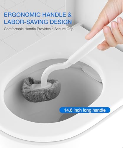 OSCIOSS Toilet Brush and Holder Set White