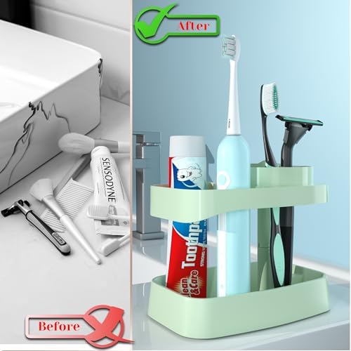 CRKIOB Family Toothbrush Holder with Drainage and Ventilation