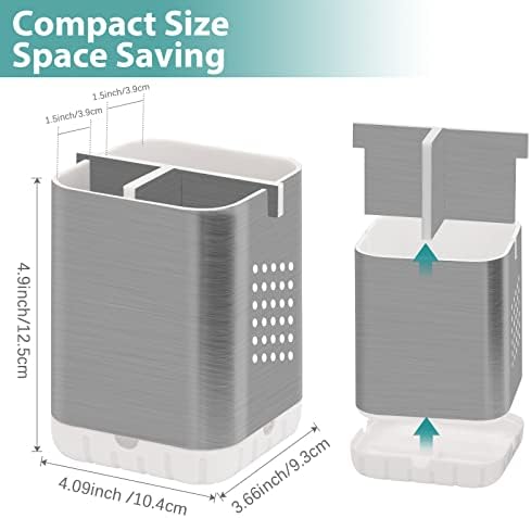Boperzi 3-Slot Toothbrush Holder with Drainage and Divider
