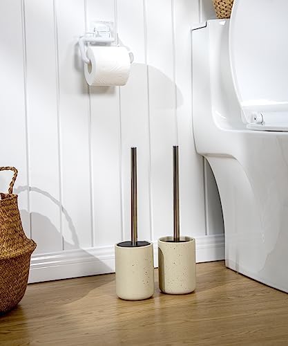 Viosuniu Ceramic Toilet Brush and Holder Set 2 Pack