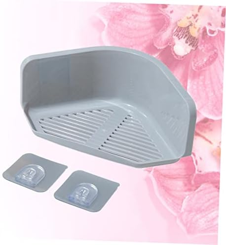 2pcs No Punching Triangle Storage Rack for Bathroom and Kitchen