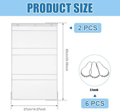 Mesh Shower Caddy with 8 Pockets 255x145in 2 PCS
