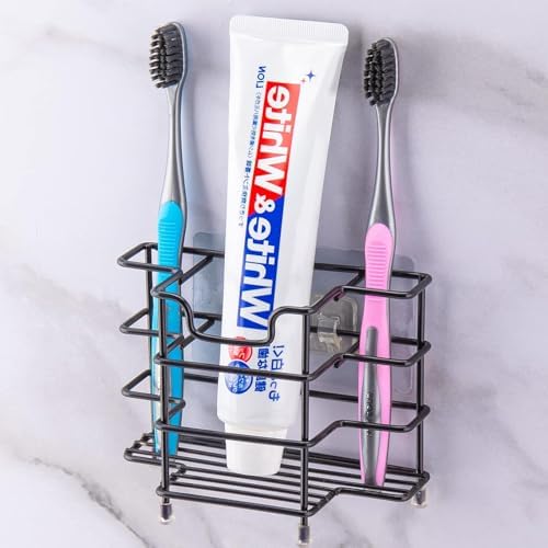 Wbbog Stainless Steel Toothbrush Holder with 3 Slots and Toothpaste Stand