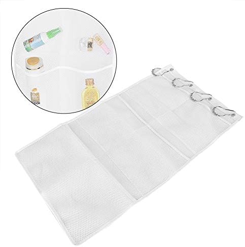 Jwthee Mesh Shower Caddy with 6 Pockets and Metal Hooks