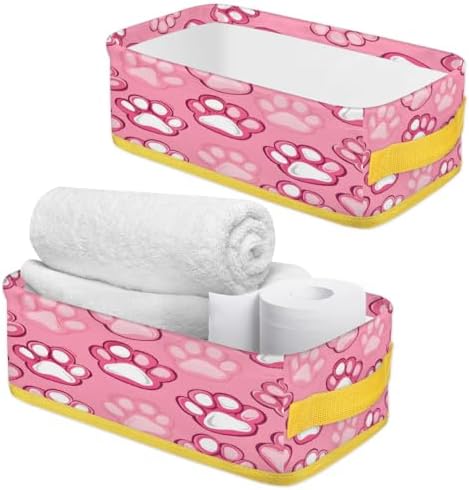 Tablerazzi Cat Dog Paw Toilet Paper Basket with Handle