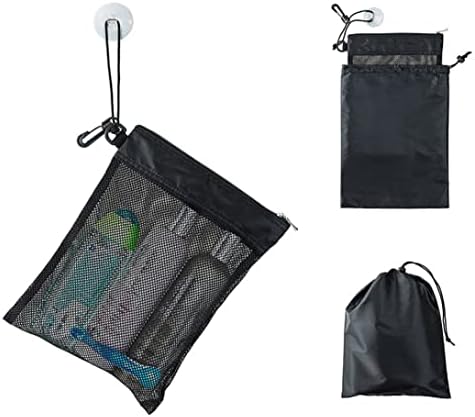 Shower Bag Tote with Zipper and Drawstring