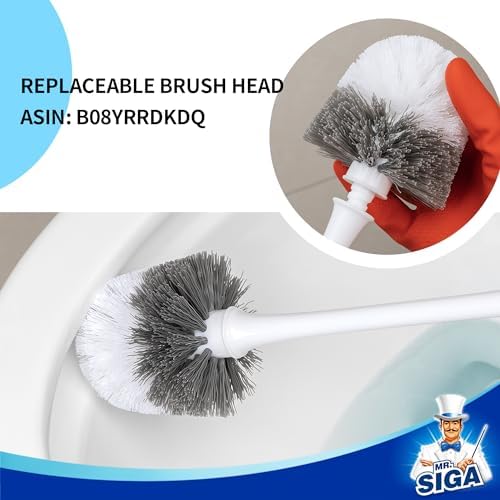 MRSIGA Toilet Plunger and Brush Set with Holder