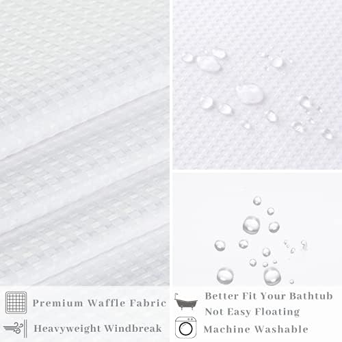 Ecoehoe 36x72 Hook-Free Shower Curtain Set with Polyester Liner and Magnets