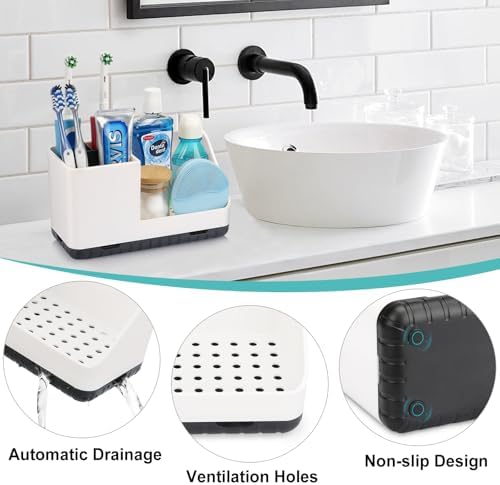 PARKMANI Bathroom Counter Organizer with Detachable Holders
