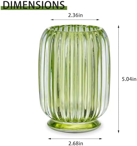 VanEnjoy Clear Green Glass Toothbrush Holder