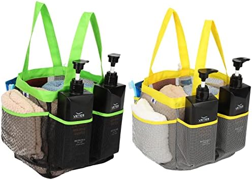 2 Pack Nvatorfox Shower Caddy with Key Hook