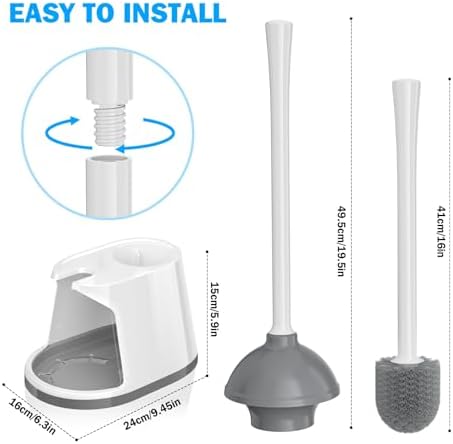 TRENTI 2-in-1 Toilet Plunger and Brush Set