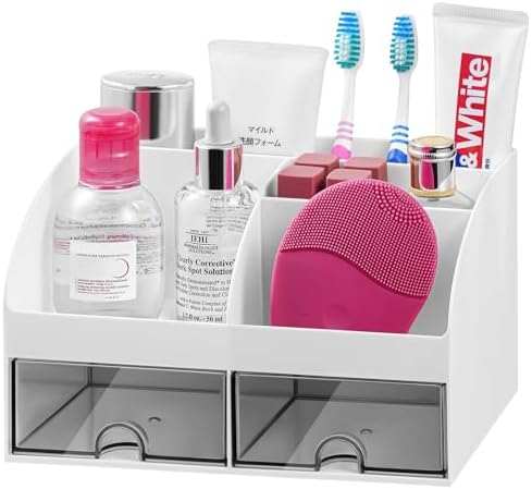 VITVITI Toothbrush Holders with 2 Drawers and 6 Compartments